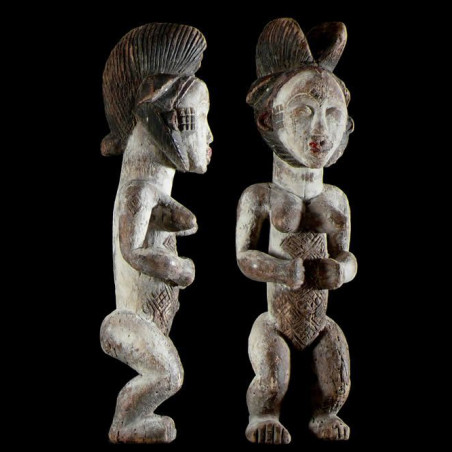 Statuette rituelle feminine - Punu / Pounou - Gabon