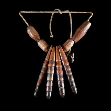 Collier de fertilite en bois - Mursi - Ethiopie