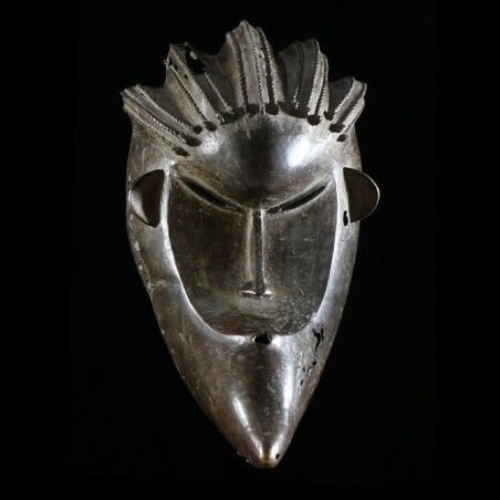 Masque en alliage de metal - Dan / Bassa - Liberia