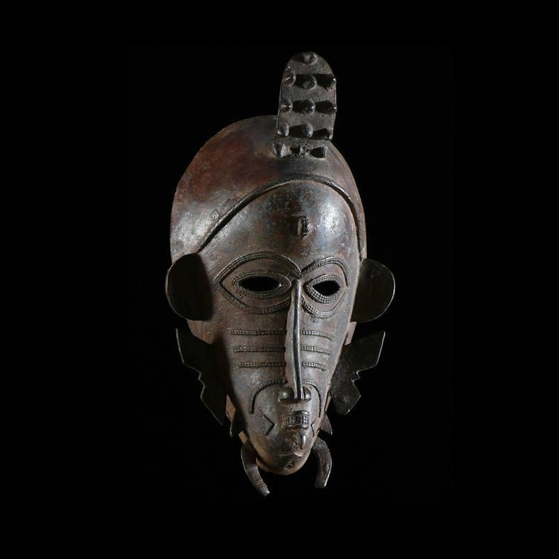 Masque en alliage de metal - Senoufo - Côte d'Ivoire