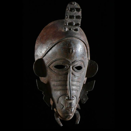 Masque en alliage de metal - Senoufo - Côte d'Ivoire