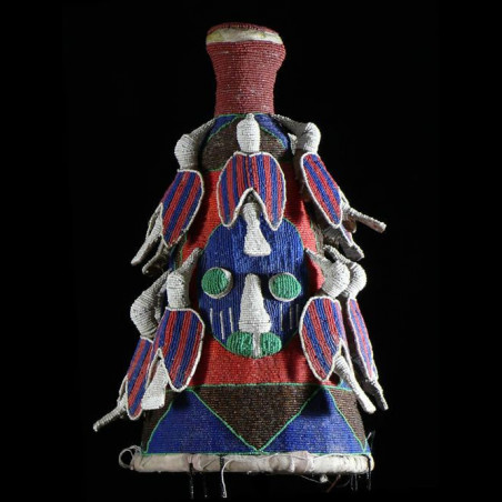 Coiffe Ade ou Adenla royale de ceremonie - Yoruba - Nigeria
