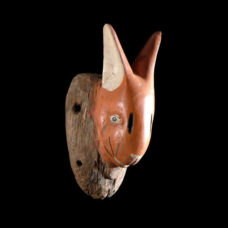 Masque Belier polychrome - Baoule - Côte d'Ivoire