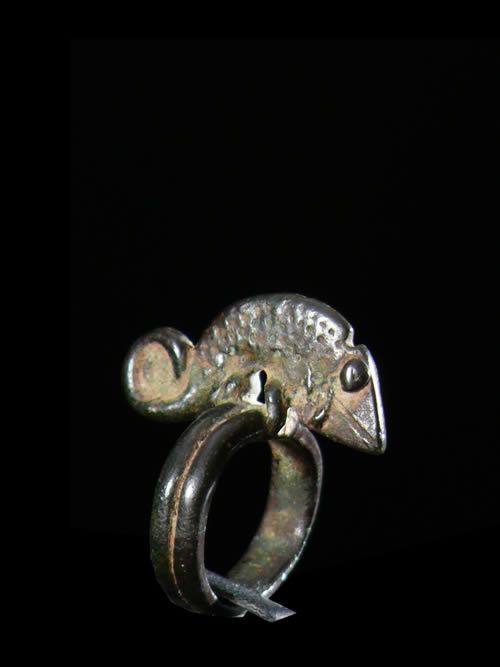 Bague amulette cameleon - Lobi - Burkina Faso