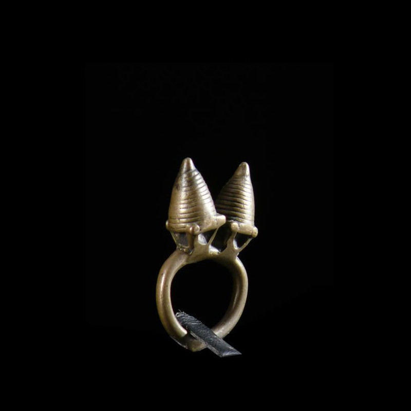 Bague amulette double cone - Dogon - Mali