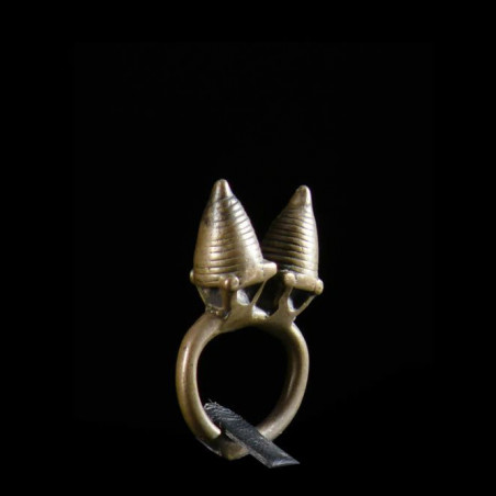 Bague amulette double cone - Dogon - Mali