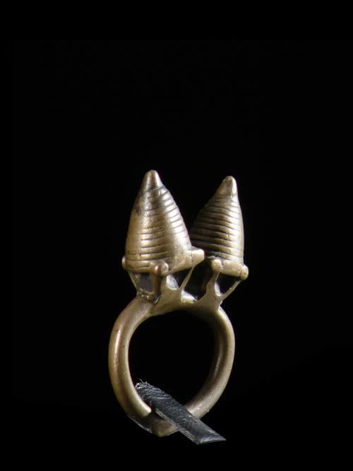 Bague amulette double cone - Dogon - Mali