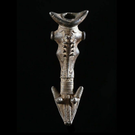 Sifflet en bronze - Lobi / Gan - Burkina Faso - Aerophones