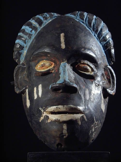 Masque ancien Igbo porte - Nigeria - Masque africain