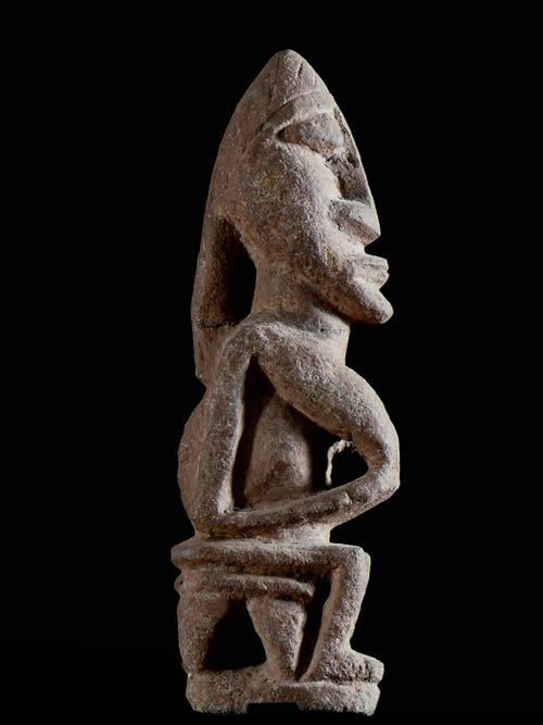 Statuette anthropomorphe en pierre - Dogon ? Lobi ? - Mali