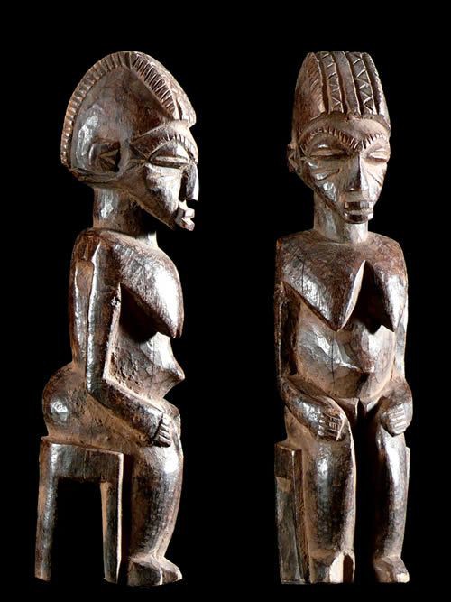 Fetiche Bateba ou Bouthiba ordinaire assis - Lobi - Burkina
