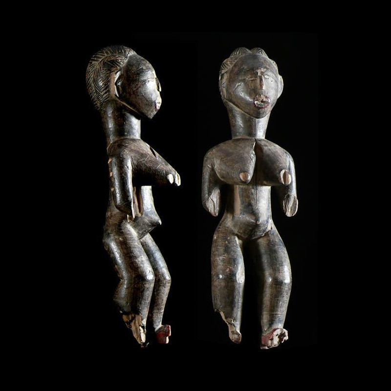 Statue de Reine ou ancetre Feminin Abron - Ghana / Côte d'Ivoire