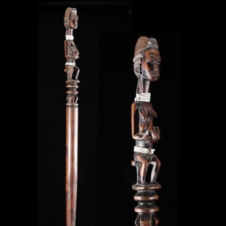 Canne de dignitaire - Baoule - Côte d'Ivoire - Objets de regalia