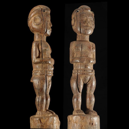 Statuette Poteau Anthropomorphe - Choma / Karim - Nigeria