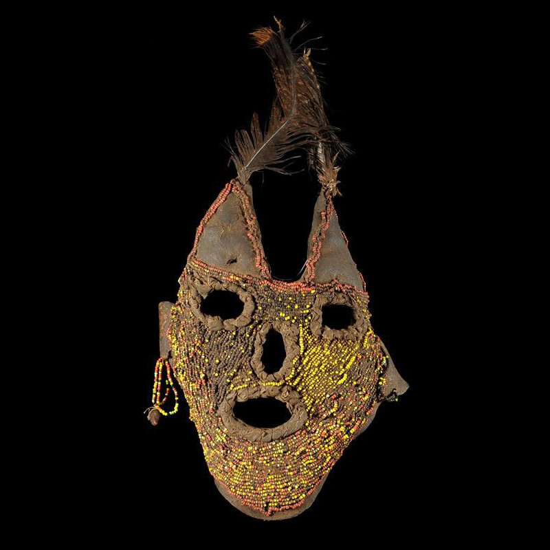Masque initiatique Marmo en cuir - Iraqw - Tanzanie