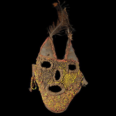 Masque initiatique Marmo en cuir - Iraqw - Tanzanie
