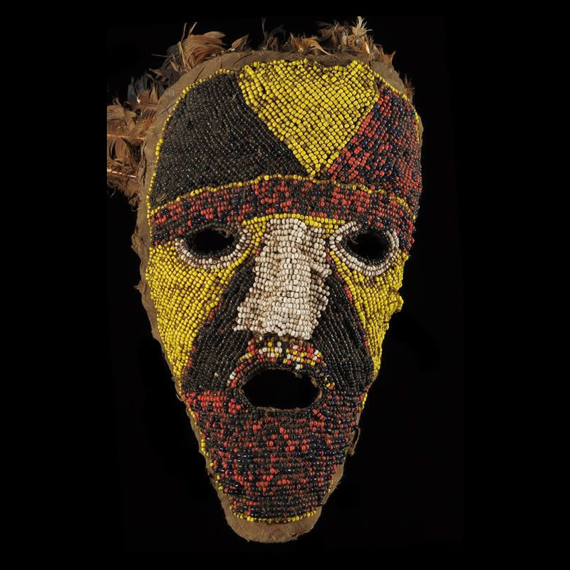 Masque initiatique Marmo en cuir - Iraqw - Tanzanie