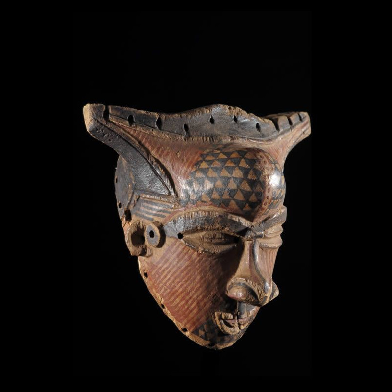 Masque Initiatique polychrome - Kuba / Bakuba - RDC Zaire