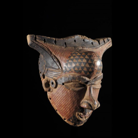Masque Initiatique polychrome - Kuba / Bakuba - RDC Zaire