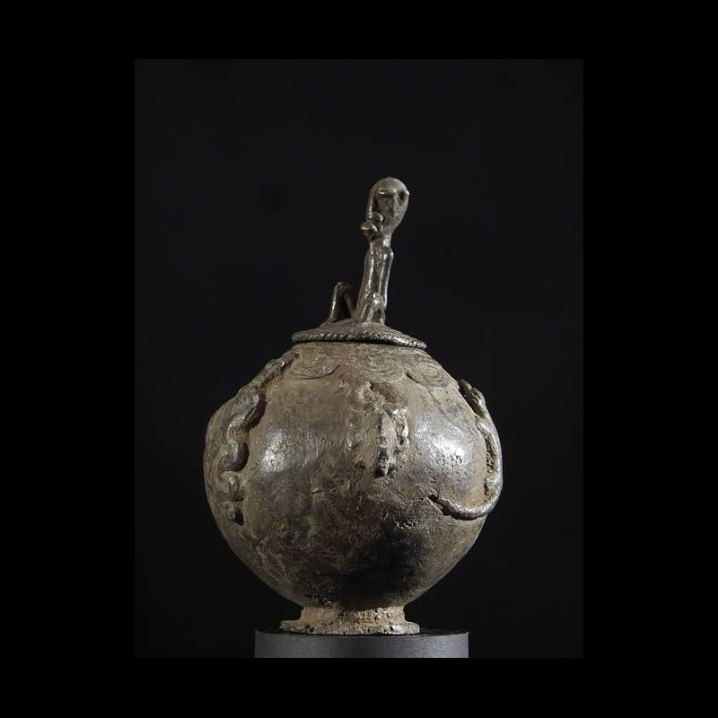 Pot a onguents magiques en bronze - Dogon - Mali - Bronzes
