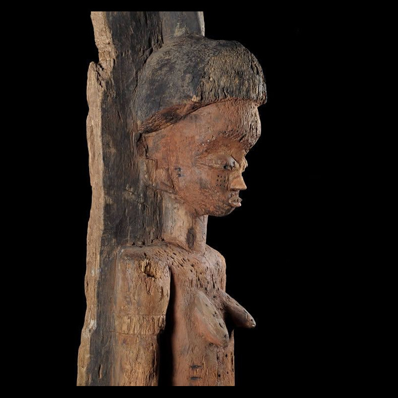Grand poteau de case cheffale - Pende - Rdc Zaire