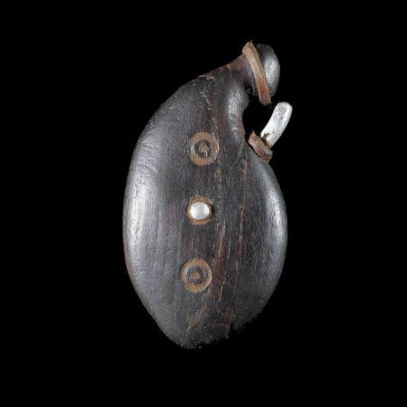 Labret en bois et metal - Dinka / Pokot - Soudan / Ethiopie