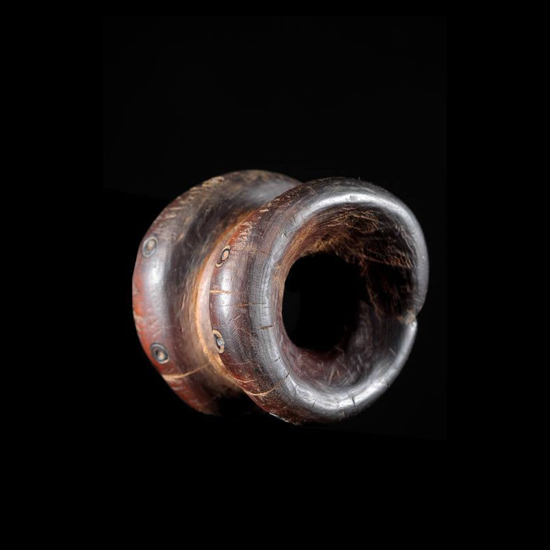 Labret en bois et metal - Dinka / Pokot - Soudan / Ethiopie