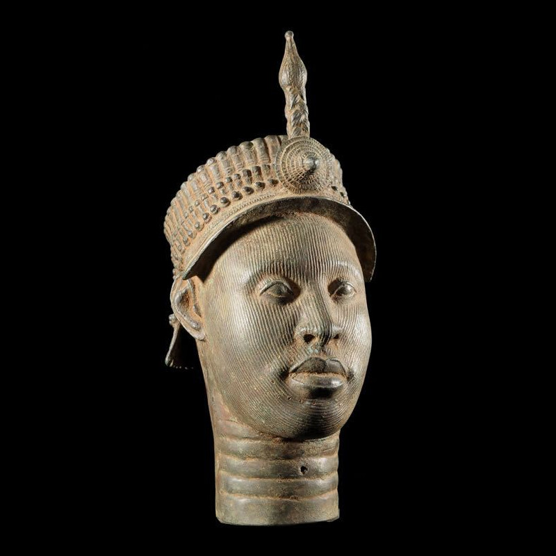 Tete commemorative Oba Bronze Ife - Bini Edo - Nigeria