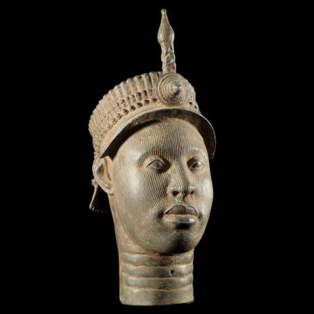 Tete commemorative Oba Bronze Ife - Bini Edo - Nigeria