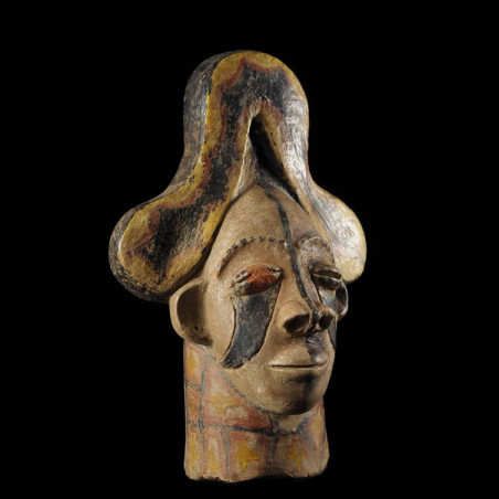 Mbari - Fragment de terre polychrome- Ibo - Nigeria