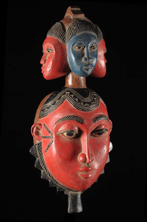 Masque Culte Mami Wata - Yaoure - Côte d'Ivoire - Culte Vaudou