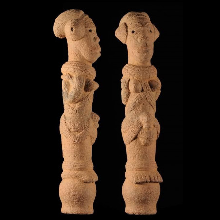 Personnage feminin en terre cuite - Style Nok - Reproduction