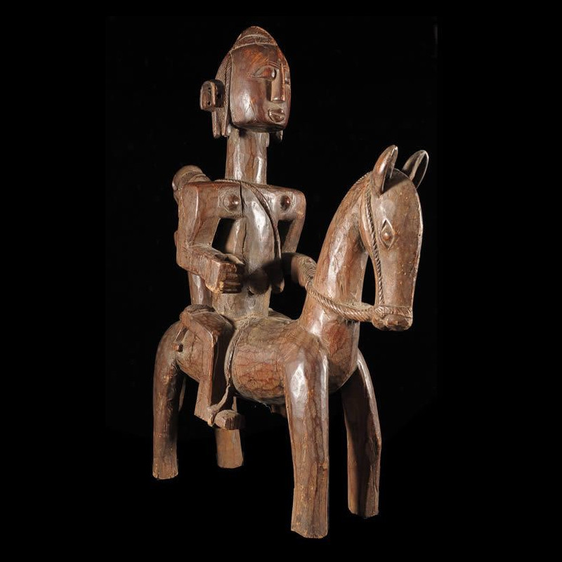 Cavalier et son cheval avec enfant - Bambara - Mali