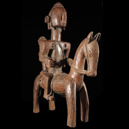 Cavalier et son cheval avec enfant - Bambara - Mali
