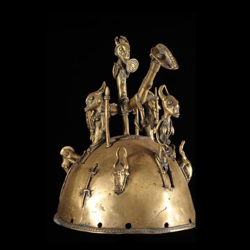 Masque en alliage de metal - Senoufo - Côte d'Ivoire
