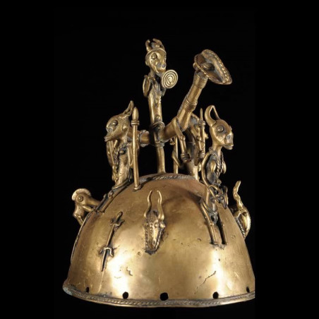 Masque en alliage de metal - Senoufo - Côte d'Ivoire