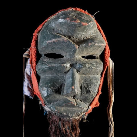 Masque Polychrome de Mendiant - We / Guere - Côte d'Ivoire