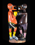 Sculpture Shetani Boxeurs - George Lilanga - Makonde