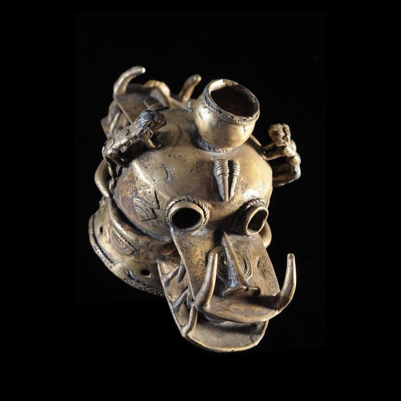 Masque en alliage de metal - Senoufo - Côte d'Ivoire