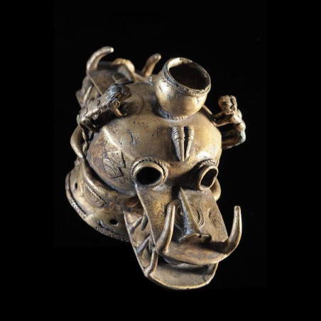 Masque en alliage de metal - Senoufo - Côte d'Ivoire
