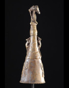 Marteau et gong en bronze - Lawle - Baoule - Côte d'Ivoire - Divination