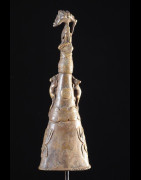 Marteau et gong en bronze - Lawle - Baoule - Côte d'Ivoire - Divination