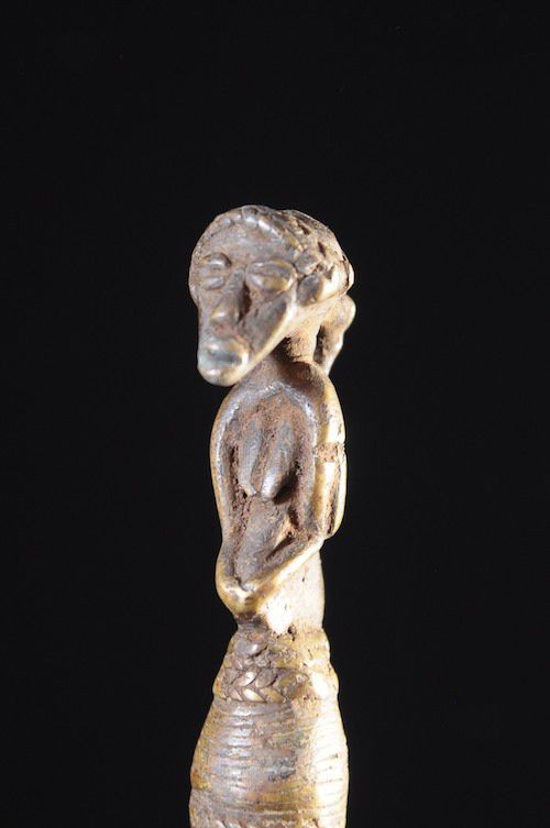 Marteau et gong en bronze - Lawle - Baoule - Côte d'Ivoire - Divination