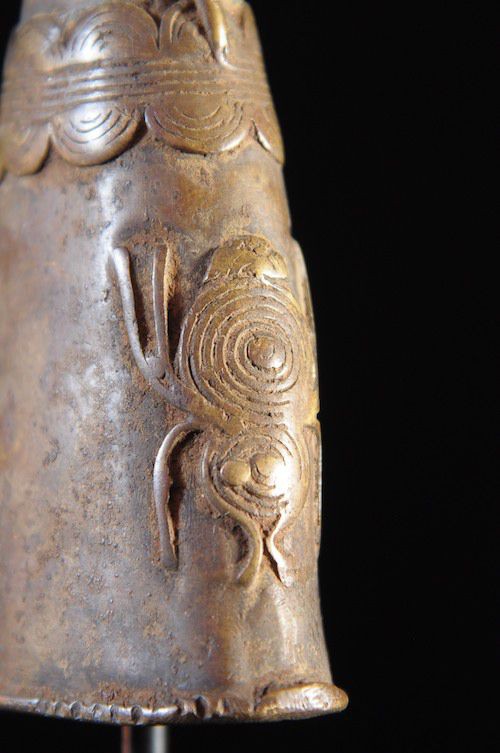 Marteau et gong en bronze - Lawle - Baoule - Côte d'Ivoire - Divination