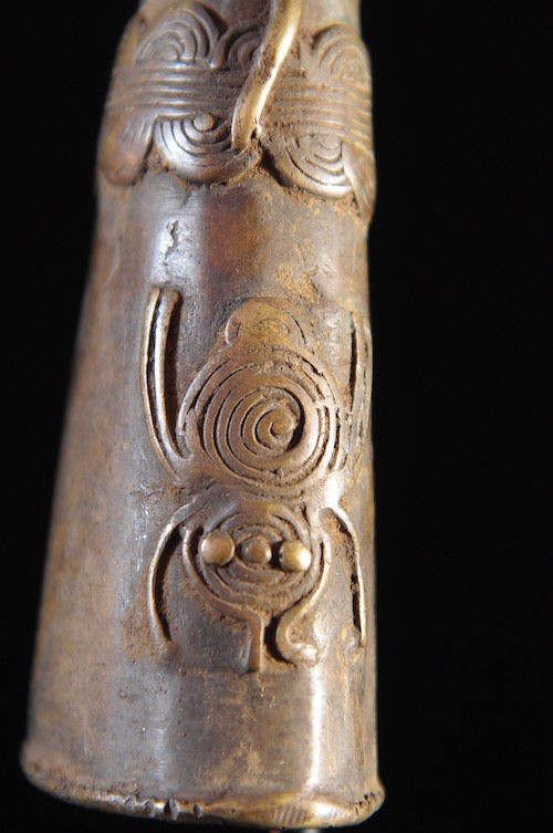 Marteau et gong en bronze - Lawle - Baoule - Côte d'Ivoire - Divination