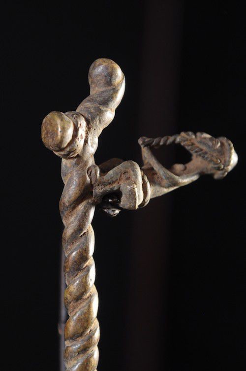 Marteau et gong en bronze - Lawle - Baoule - Côte d'Ivoire - Divination