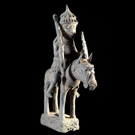 Oba et son cheval - Nigeria - BIni Edo - Bronze cire perdue