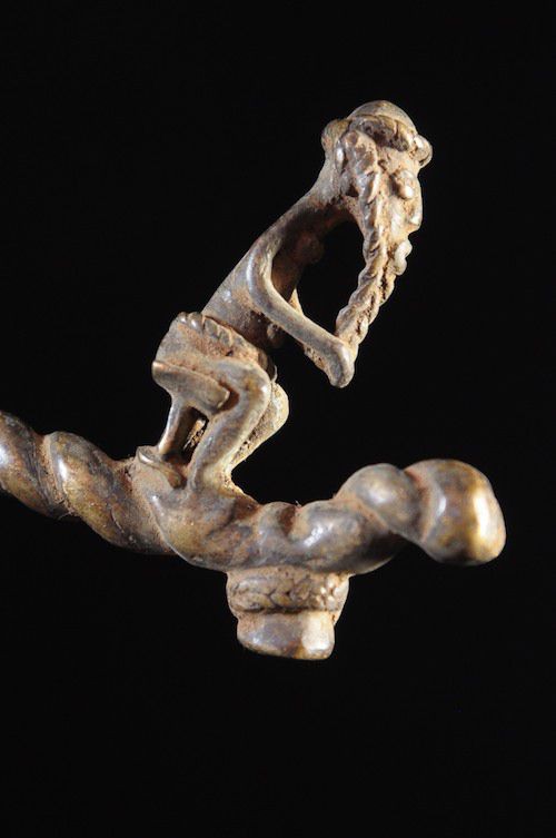 Marteau et gong en bronze - Lawle - Baoule - Côte d'Ivoire - Divination