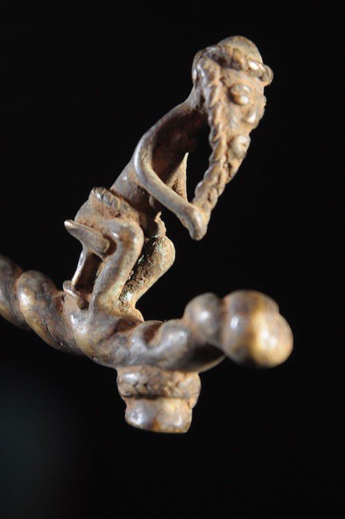 Marteau et gong en bronze - Lawle - Baoule - Côte d'Ivoire - Divination