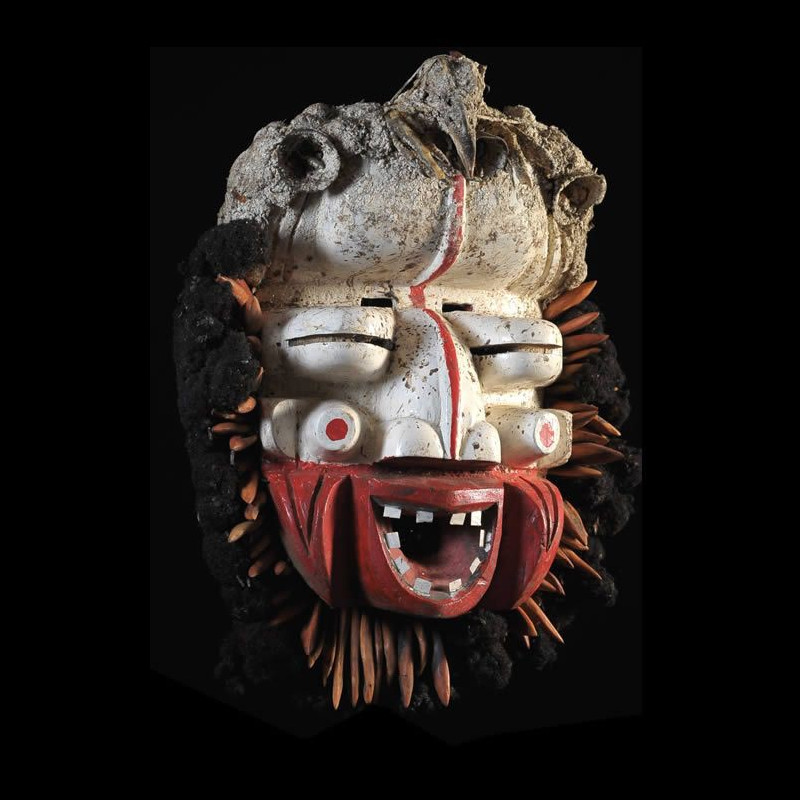 Masque Polychrome Sacre / Sagesse - We / Guere - Côte d'Ivoire